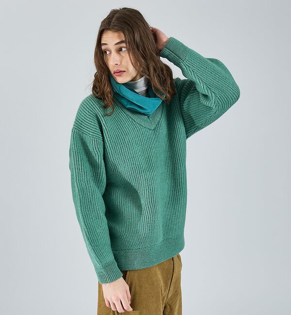 ABAHOUSE「【LUCEBER/ルースバー】MID G KNIT V NECK SWEATER」|ニット・セーター|