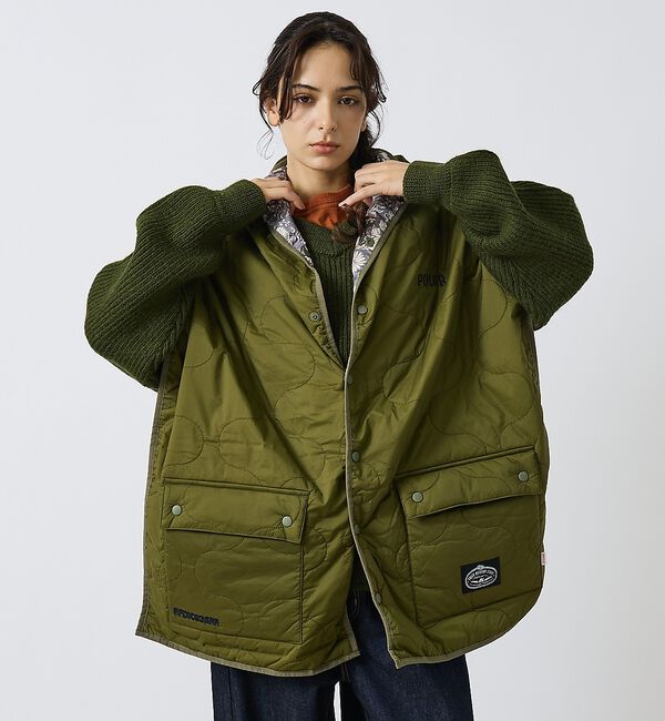 ABAHOUSE「【POLER/ポーラー】QULTED VEST MUFFLER/キルティング/ワ」|マフラー|