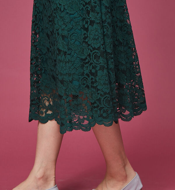 Rouge vif「カラーレーススカート」|スカート|