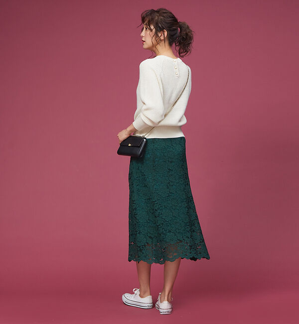 Rouge vif「カラーレーススカート」|スカート|