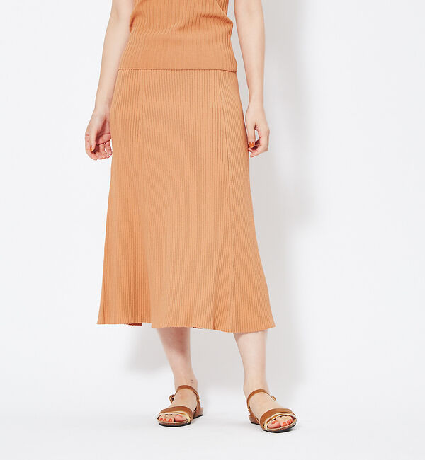 Rouge vif「リブフレアスカート」|スカート|ブラウン