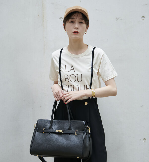 Rouge vif「前後ロゴコンパクトT」|Tシャツ・カットソー|