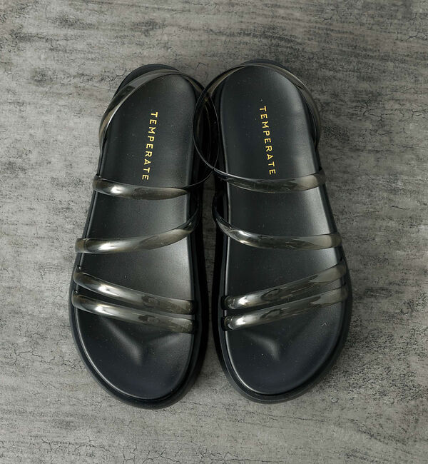 Rouge vif「【TEMPERATE / テンパレイト】プラットフォームサンダル / クリア【W」|サンダル|