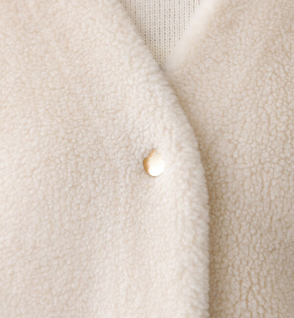 Rouge vif「【MICA&DEAL /マイカアンドディール】リバーシブルVボア/リバーシブル/」|ノーカラーコート|