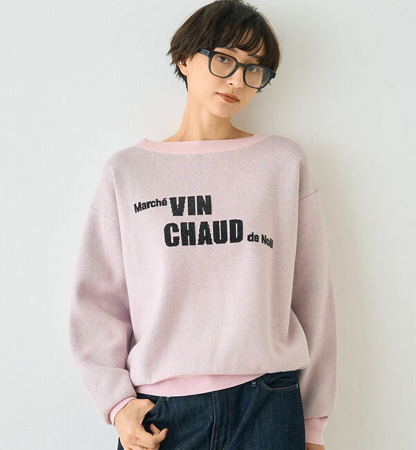 Rouge vif「ノエルロゴニットプルオーバー」|ニット・セーター|ピンク