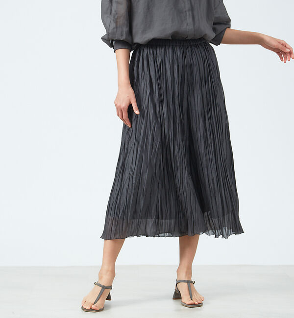 qualite「ランダムプリーツパンツ」|その他|チャコールグレー