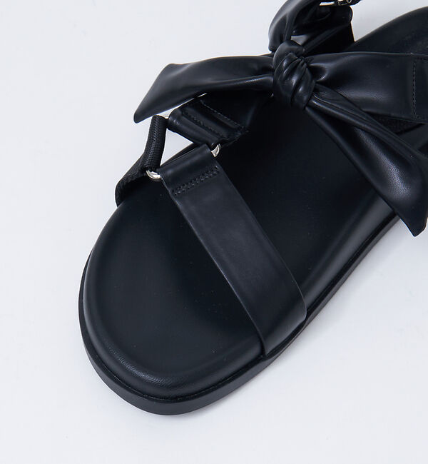 AU BANNISTER「【WEB限定】軽量/厚底 リボン スポーツ サンダル」|サンダル|