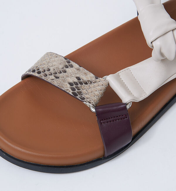 AU BANNISTER「【WEB限定】軽量/厚底 リボン スポーツ サンダル」|サンダル|