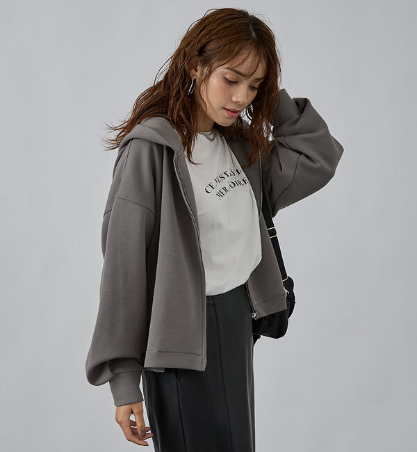 abahouse mavie「シルキーダンボールフーディー」|パーカー|