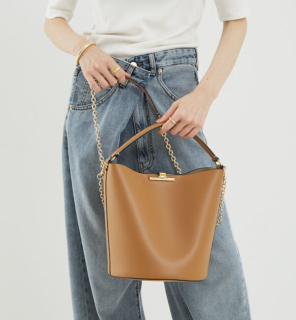 The Store by C' 「【ZANCHETTI】【別注】AMLETO BUCKET／アムレットバケットバッ」|ハンドバッグ|キャメル