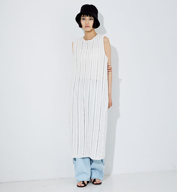 NOMINE「【iocus】ストライプレースバックオープントップス」|ワンピース|