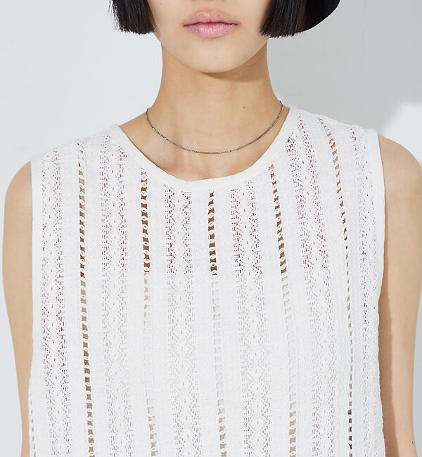 NOMINE「【iocus】ストライプレースバックオープントップス」|ワンピース|