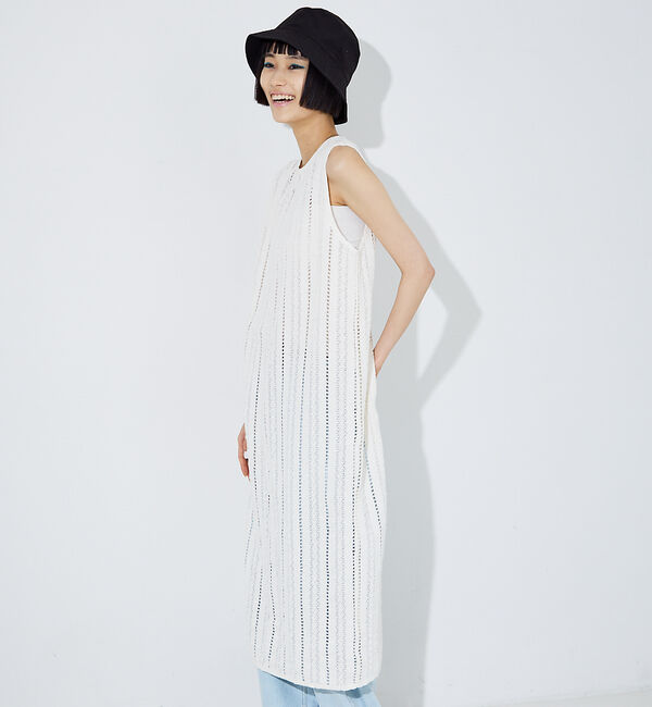 NOMINE「【iocus】ストライプレースバックオープントップス」|ワンピース|