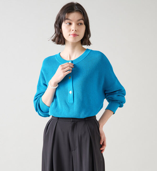 TIARA「ヘンリーネック片畦ニット」|ニット・セーター|