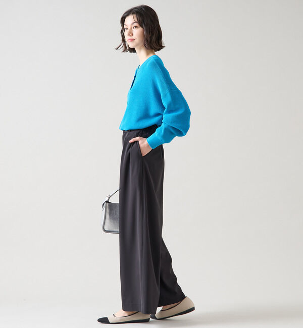 TIARA「ヘンリーネック片畦ニット」|ニット・セーター|