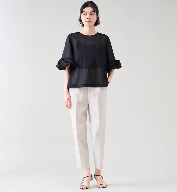 TIARA「フリルトリミングチュールブラウス 」|Tシャツ・カットソー|