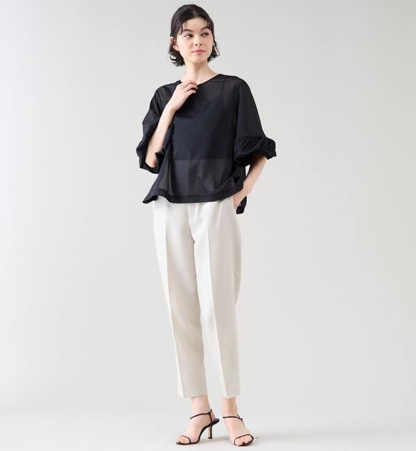 TIARA「フリルトリミングチュールブラウス 」|Tシャツ・カットソー|