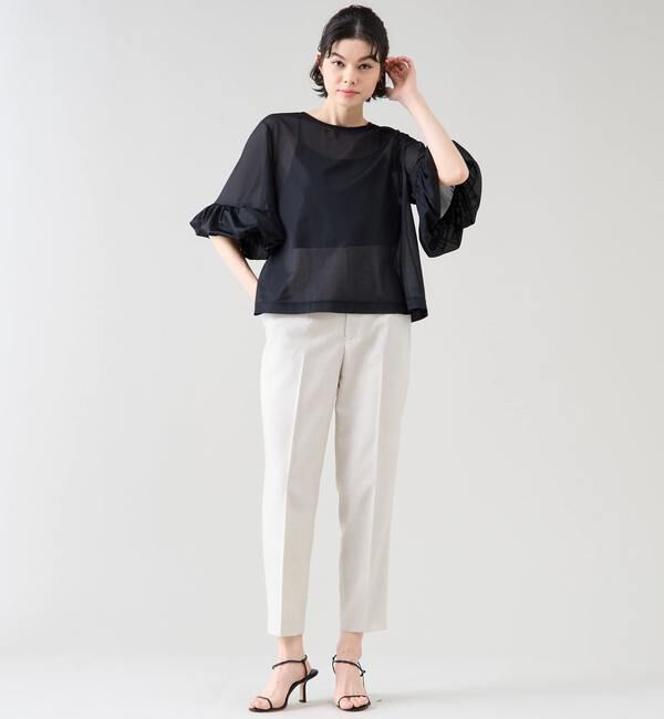 TIARA「フリルトリミングチュールブラウス 」|Tシャツ・カットソー|