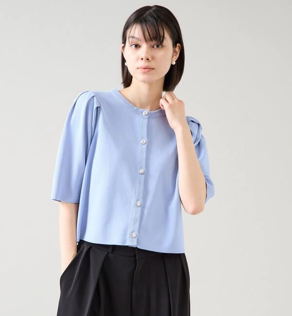 TIARA「ビジューボタンカーディガン」|カーディガン|