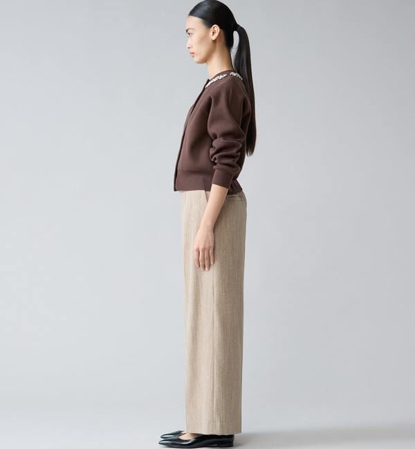 TIARA「ビジューネックカーディガン」|カーディガン|