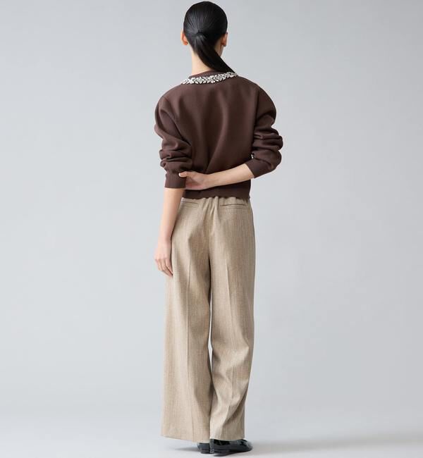 TIARA「ビジューネックカーディガン」|カーディガン|