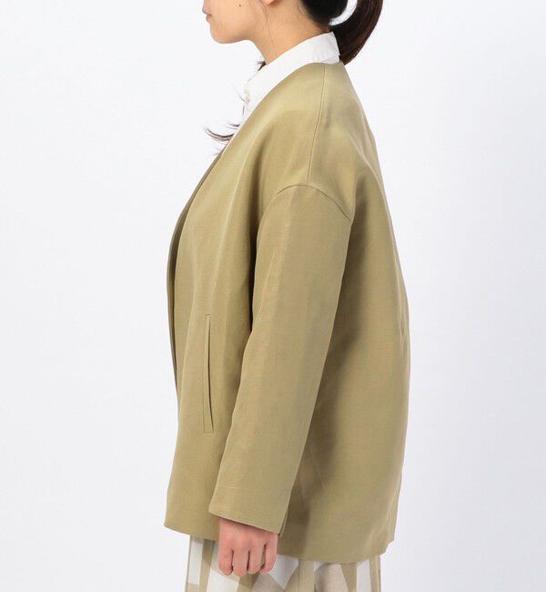 Liesse「リネン混ジャケット」|ノーカラージャケット|