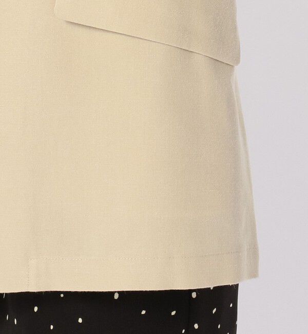 Liesse「麻混シンプルノーカラージャケット」|ノーカラージャケット|