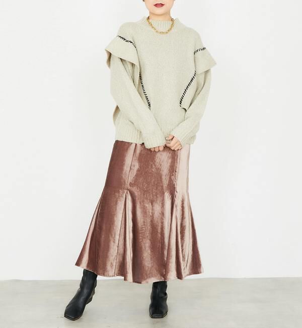 Soffitto「ベロアマーメイドスカート」|スカート|