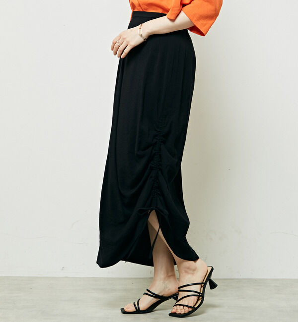 Soffitto「アシンメトリーサイドギャザースカート」|スカート|