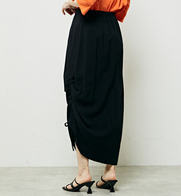 Soffitto「アシンメトリーサイドギャザースカート」|スカート|