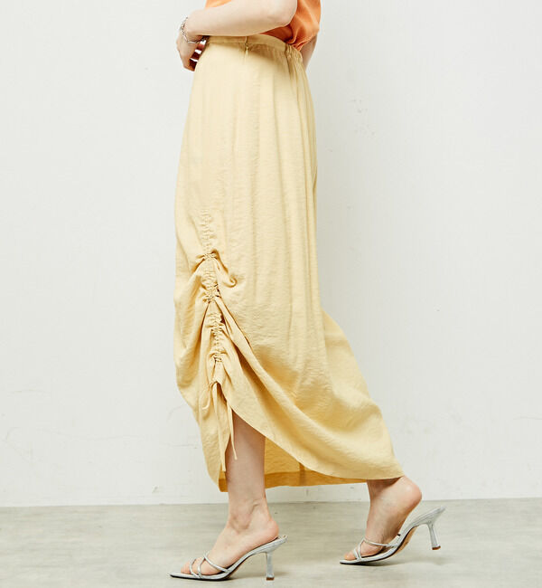 Soffitto「アシンメトリーサイドギャザースカート」|スカート|