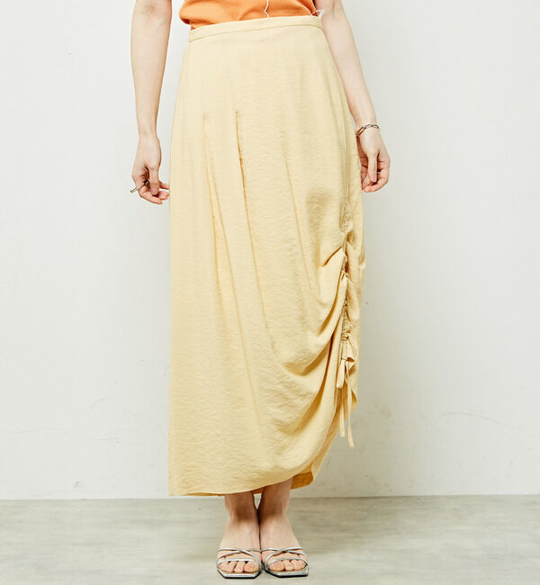 Soffitto「アシンメトリーサイドギャザースカート」|スカート|