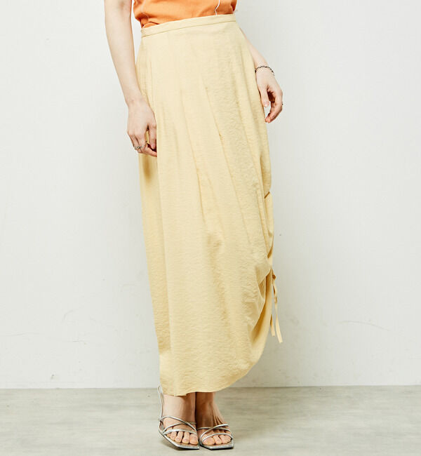 Soffitto「アシンメトリーサイドギャザースカート」|スカート|