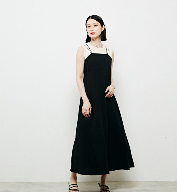 SOFFITTO「バックデザインキャミワンピース」|ワンピース|ブラック