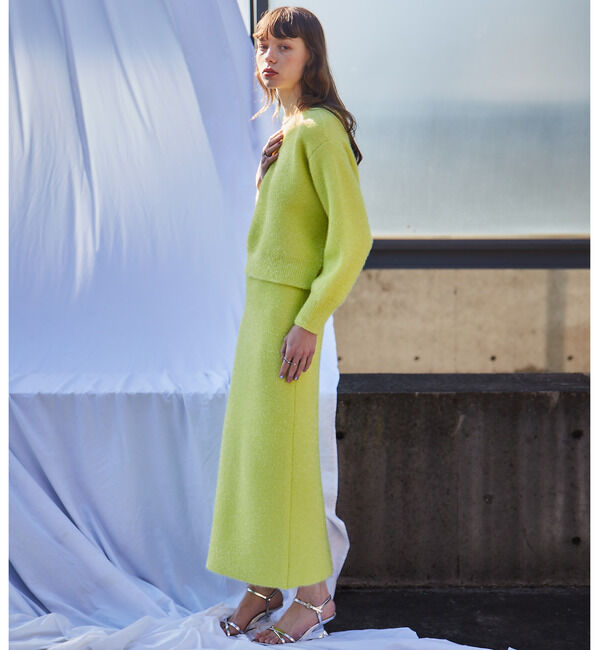 Soffitto「前後2WAYフィルムラメニット」|カーディガン|