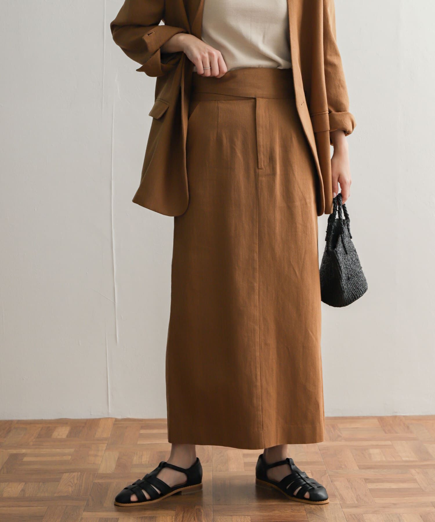 URBAN RESEARCH DOORS「コットンリネングルカスカート」|スカート|