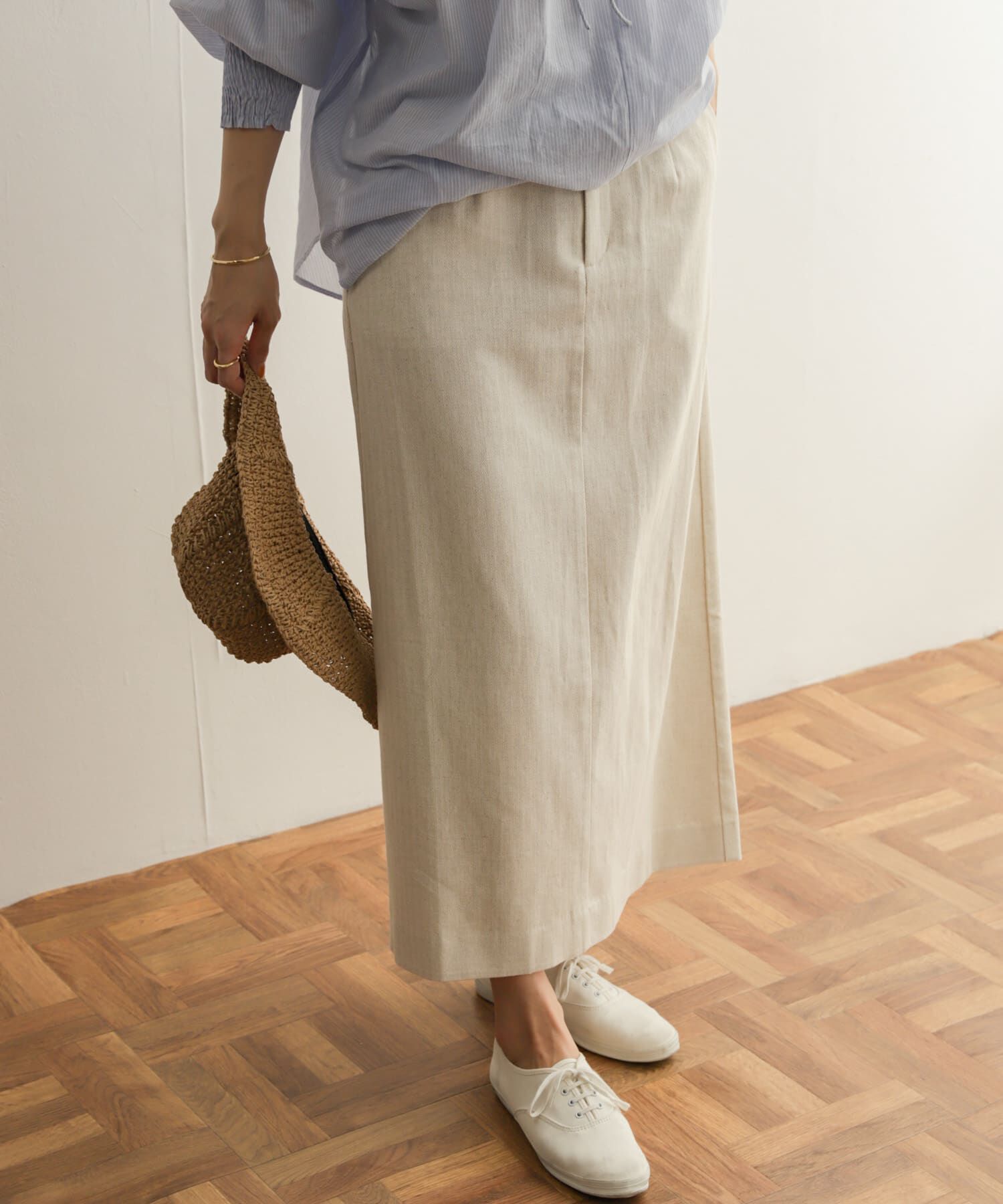 URBAN RESEARCH DOORS「コットンリネングルカスカート」|スカート|