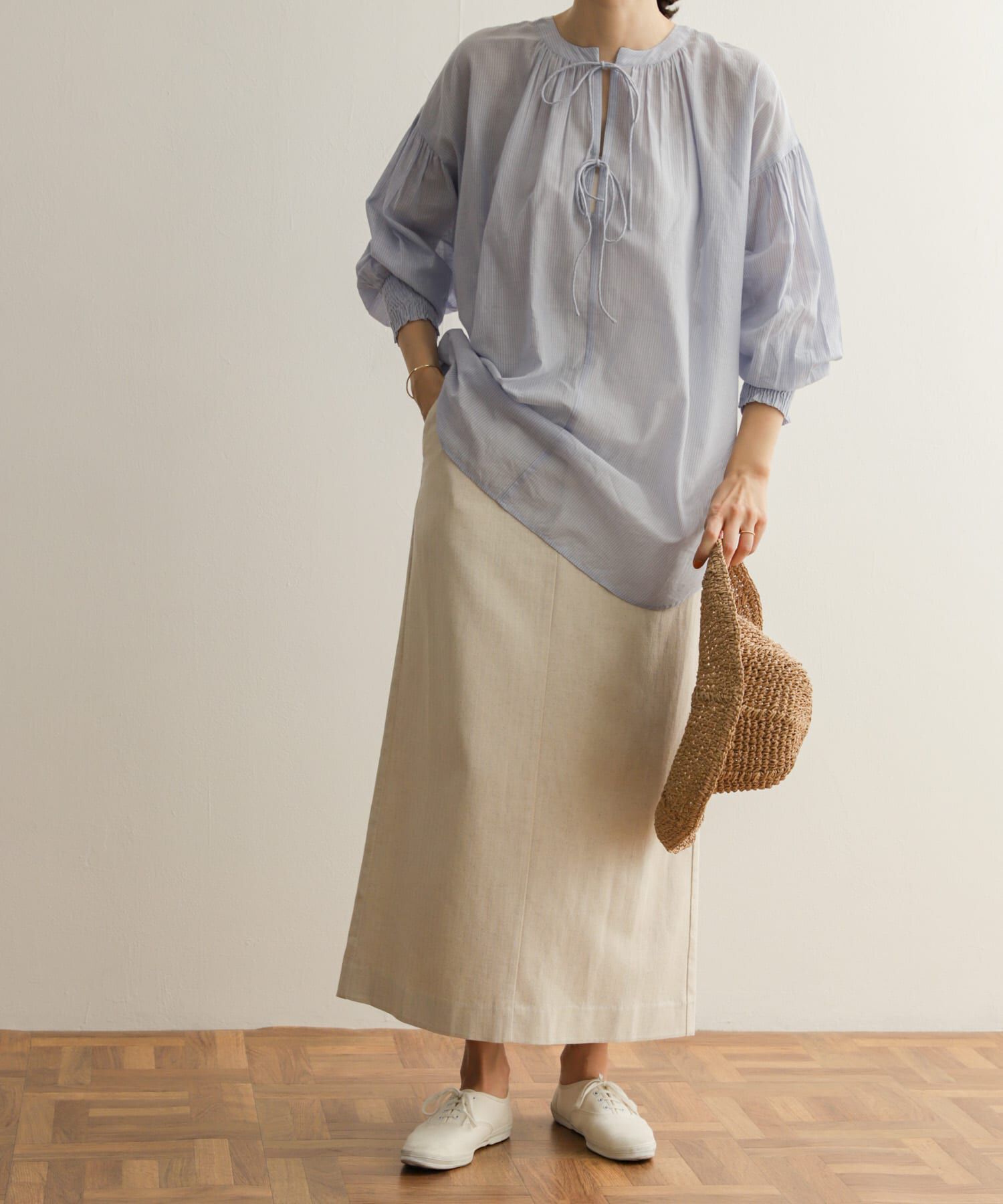 URBAN RESEARCH DOORS「コットンリネングルカスカート」|スカート|