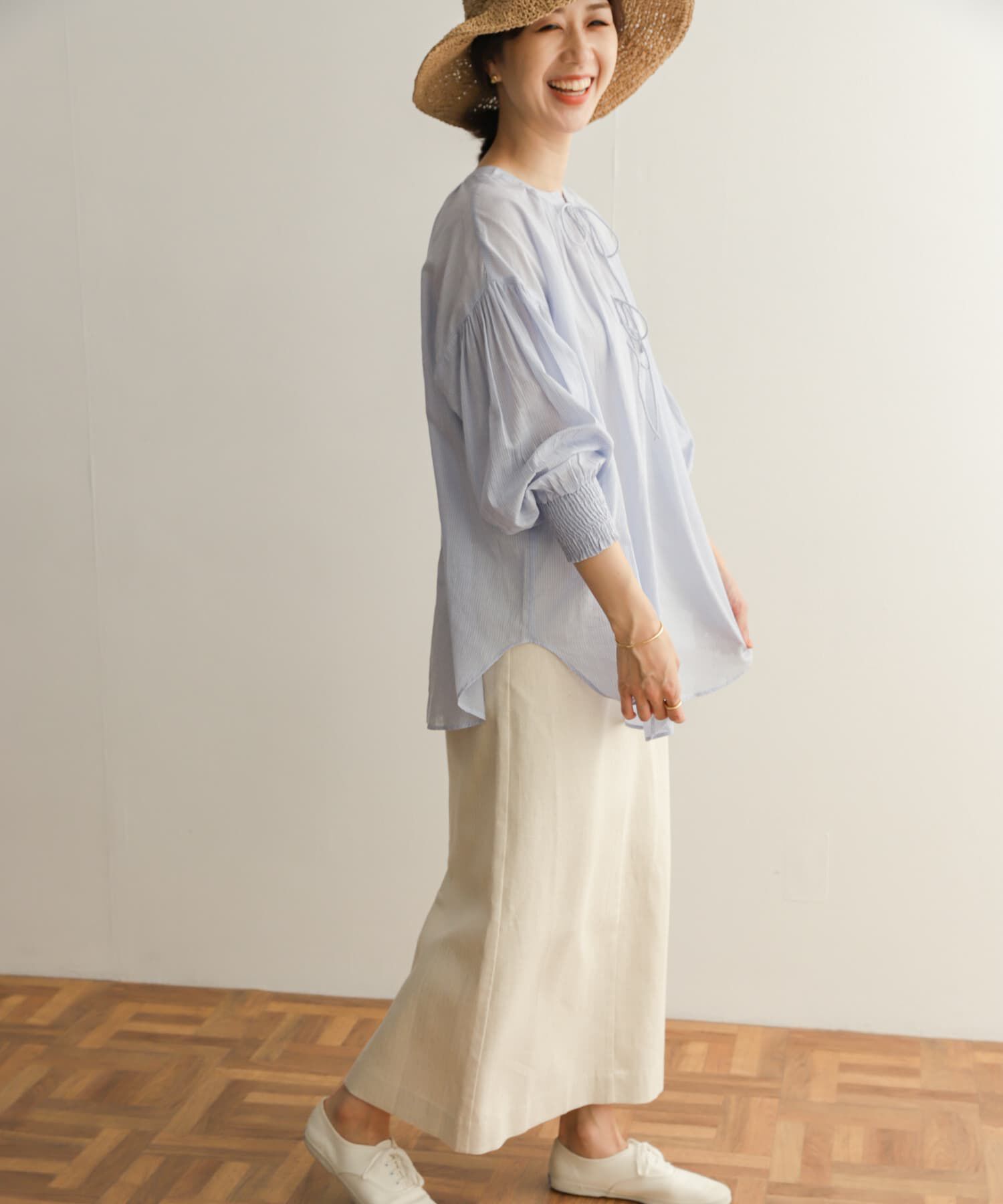 URBAN RESEARCH DOORS「コットンリネングルカスカート」|スカート|