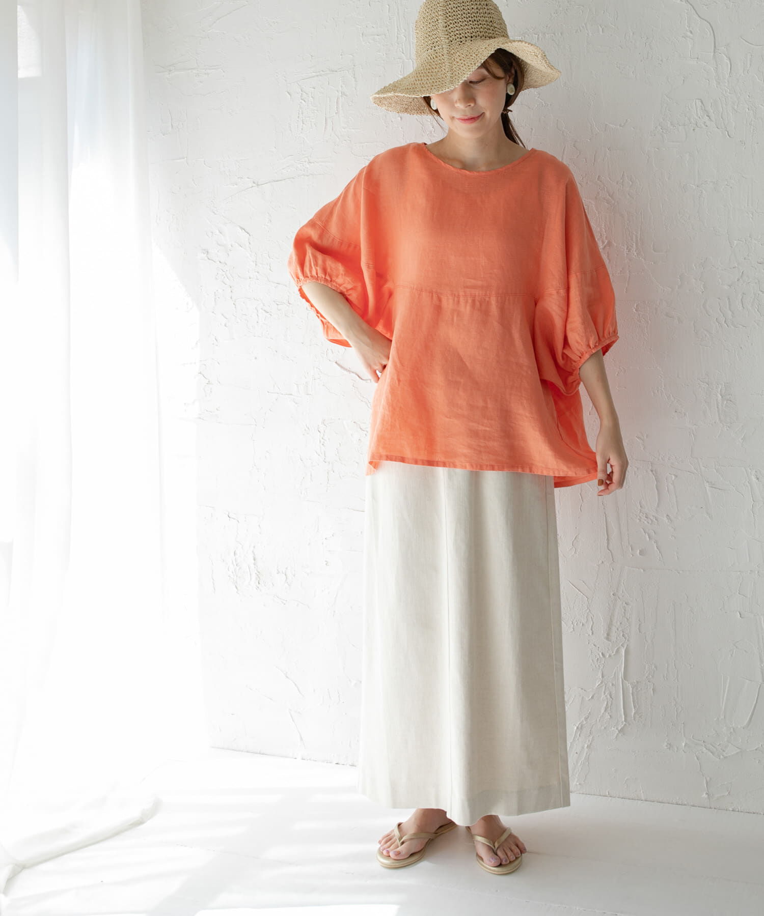 URBAN RESEARCH DOORS「コットンリネングルカスカート」|スカート|