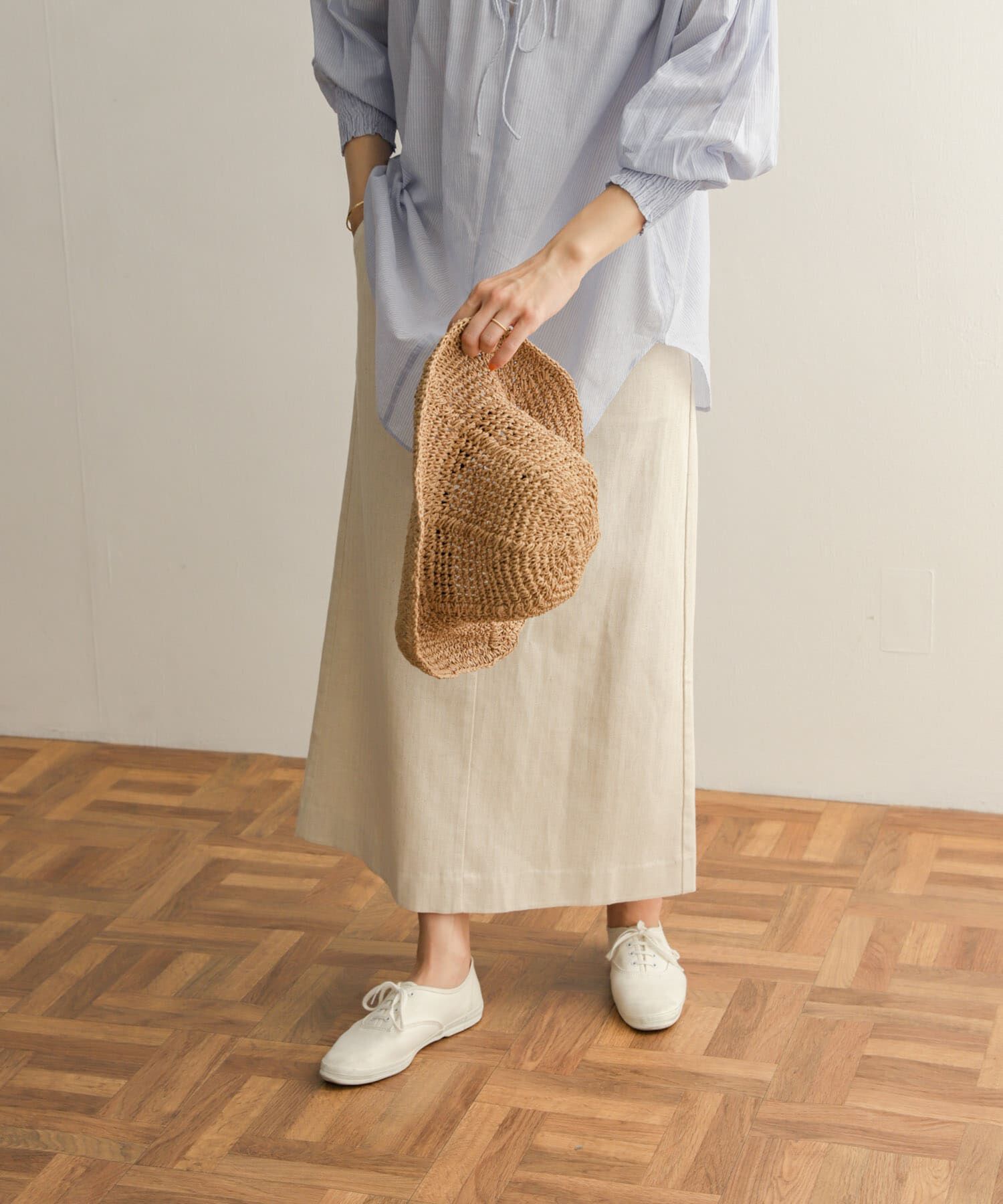 URBAN RESEARCH DOORS「コットンリネングルカスカート」|スカート|