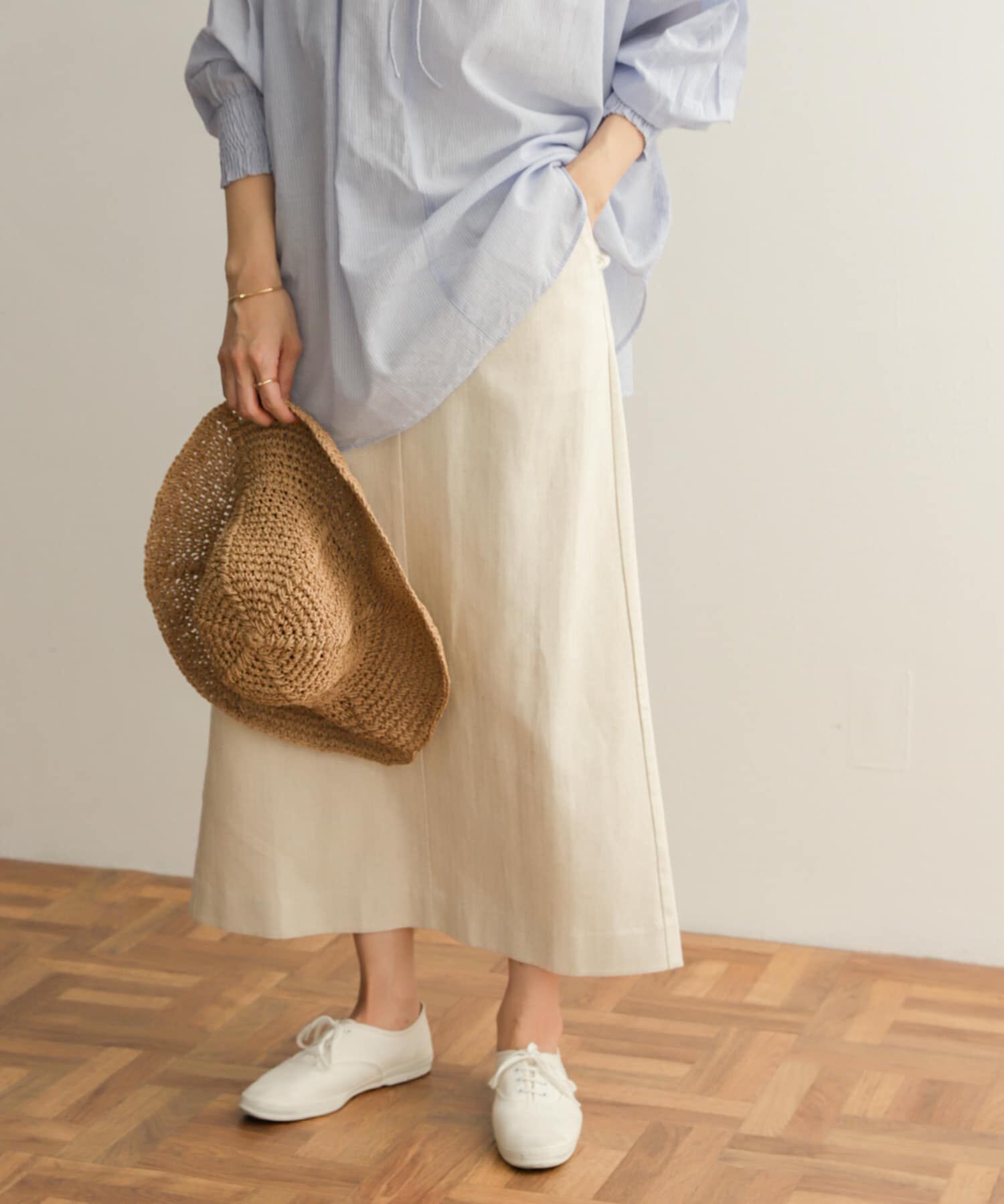 URBAN RESEARCH DOORS「コットンリネングルカスカート」|スカート|