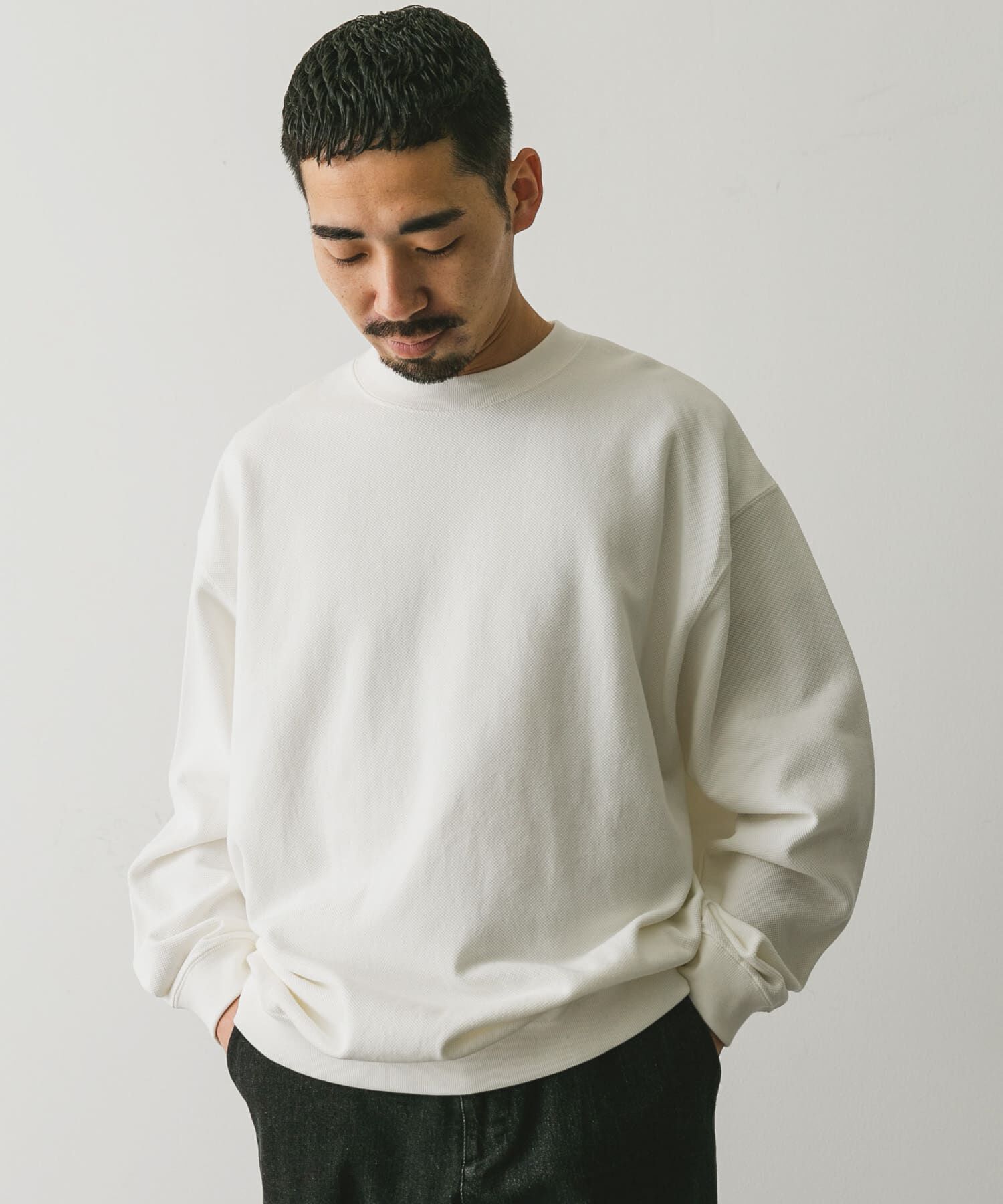 URBAN RESEARCH DOORS「裏起毛鹿の子プルオーバー」|Tシャツ・カットソー|