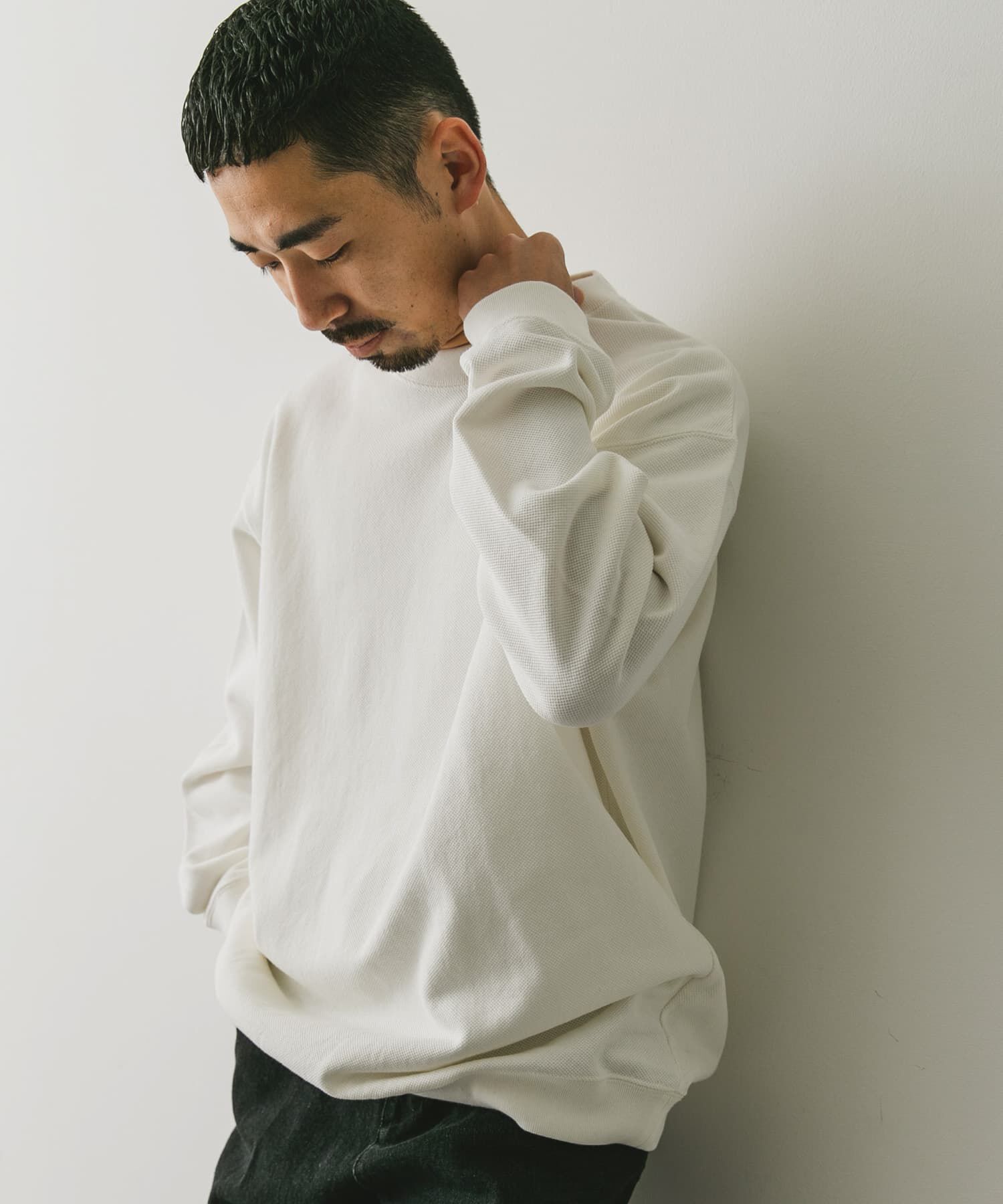 URBAN RESEARCH DOORS「裏起毛鹿の子プルオーバー」|Tシャツ・カットソー|