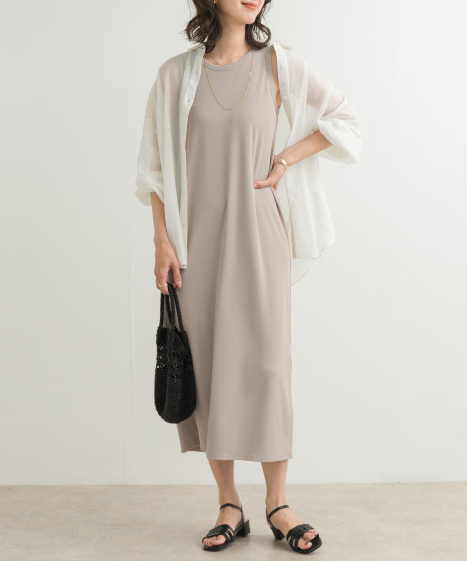 URBAN RESEARCH DOORS「『UVカット/吸水速乾/接触冷感』2WAYタンクトップワンピース」|ワンピース|