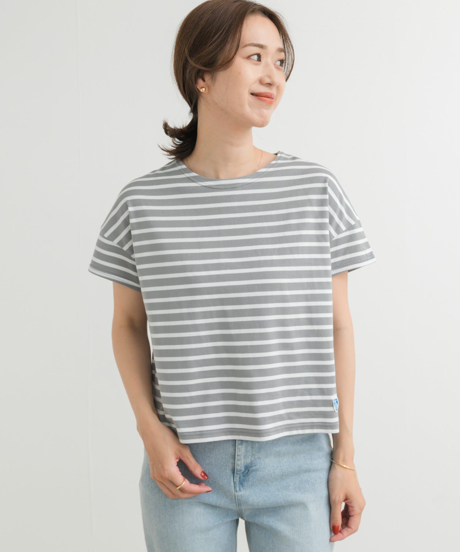 URBAN RESEARCH DOORS「ORCIVAL　BOAT NECK SHORT-SLEEVE PULLOVER」|Tシャツ・カットソー|