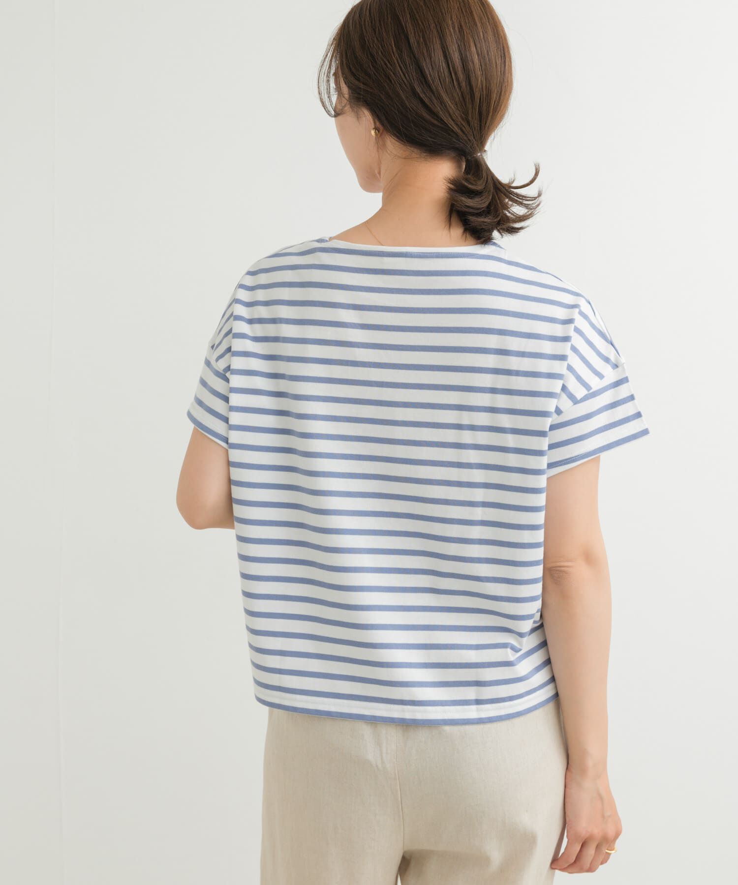 URBAN RESEARCH DOORS「ORCIVAL　BOAT NECK SHORT-SLEEVE PULLOVER」|Tシャツ・カットソー|