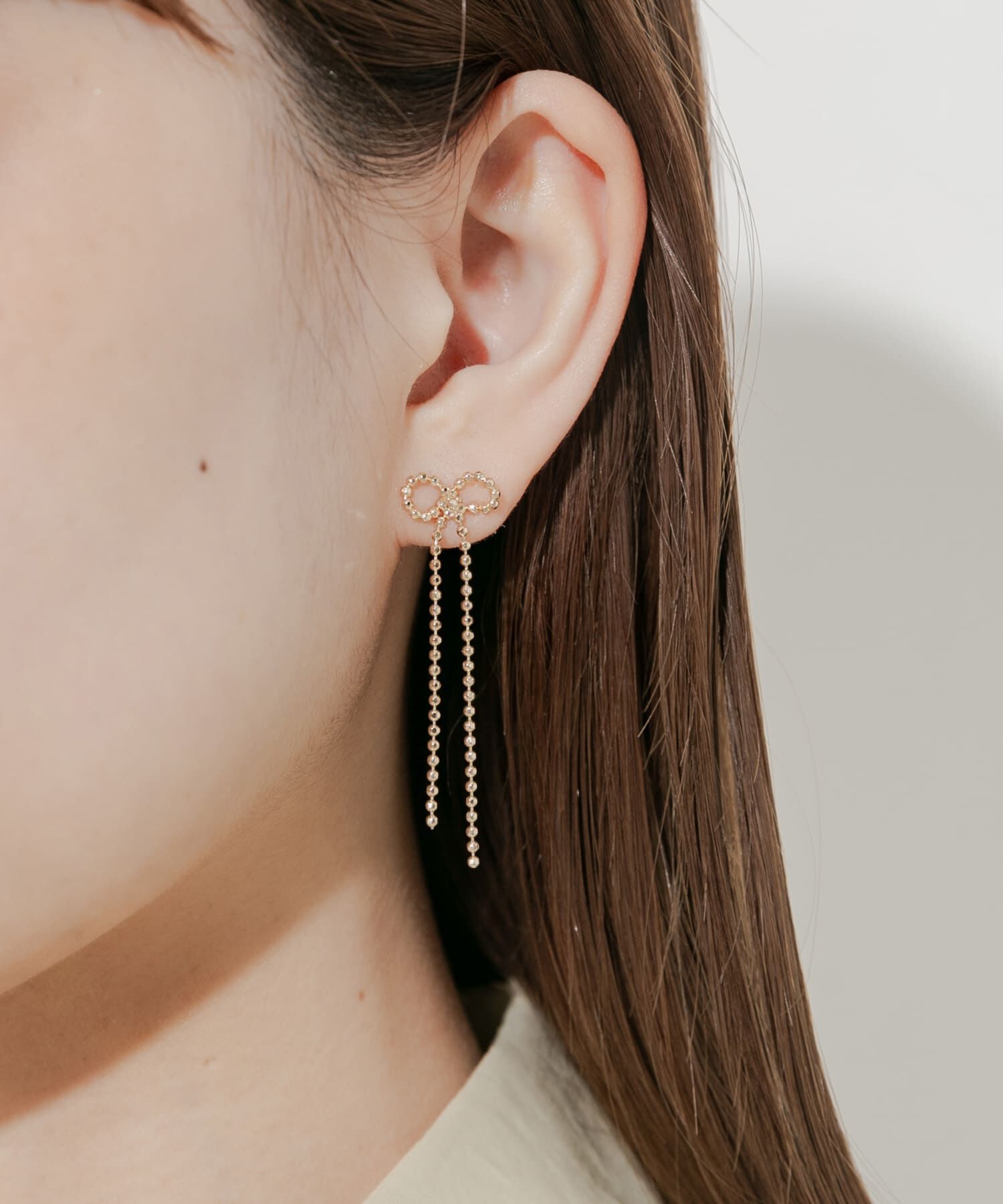 SMELLY「チェーンリボンピアス」|ピアス|