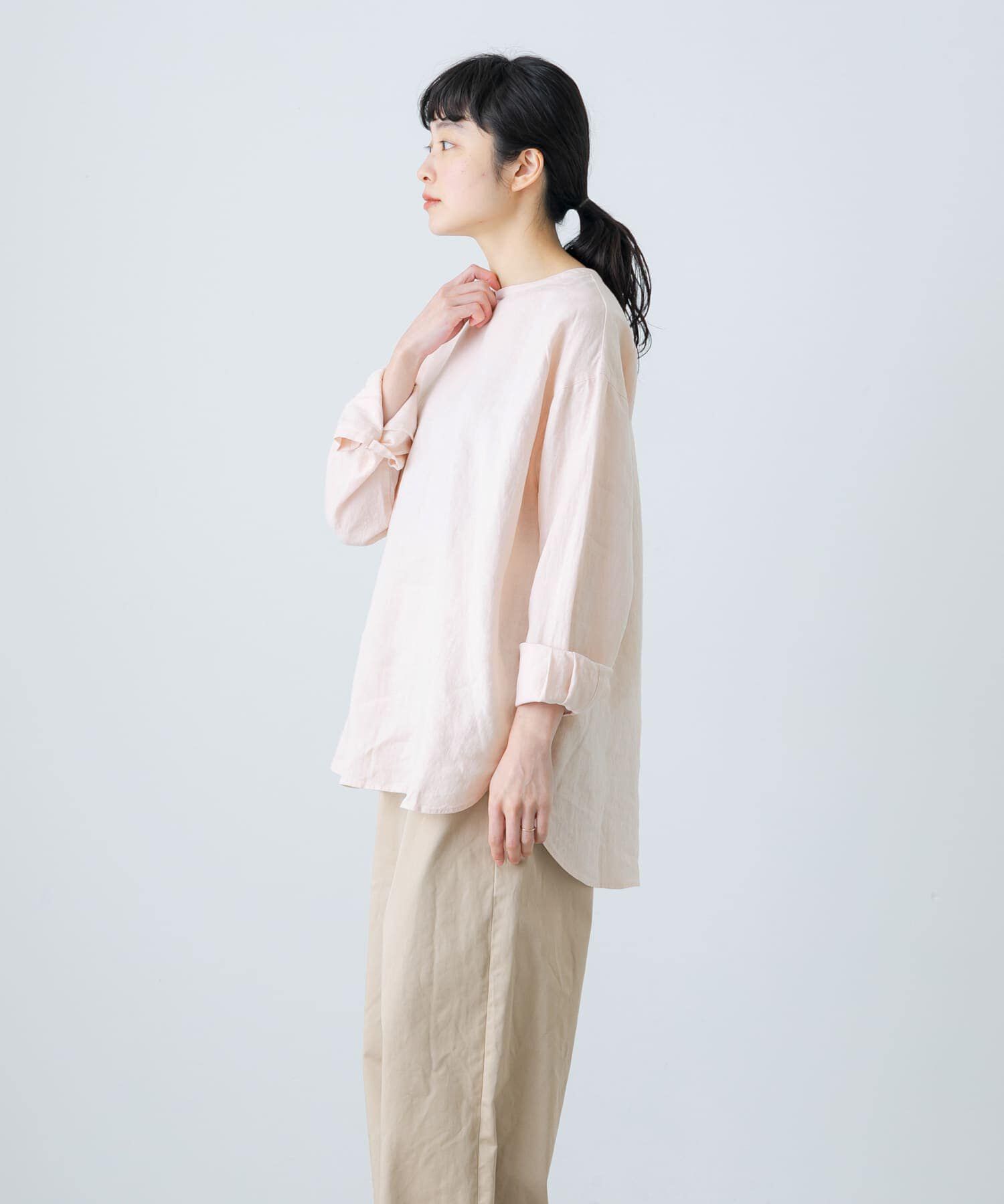 かぐれ「リネンクルーネックプルオーバー」|シャツ・ブラウス|