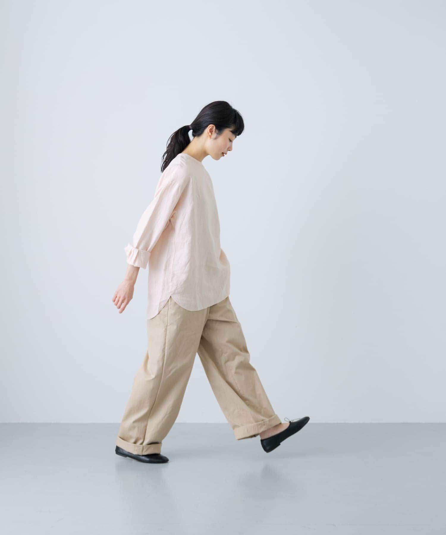 かぐれ「リネンクルーネックプルオーバー」|シャツ・ブラウス|